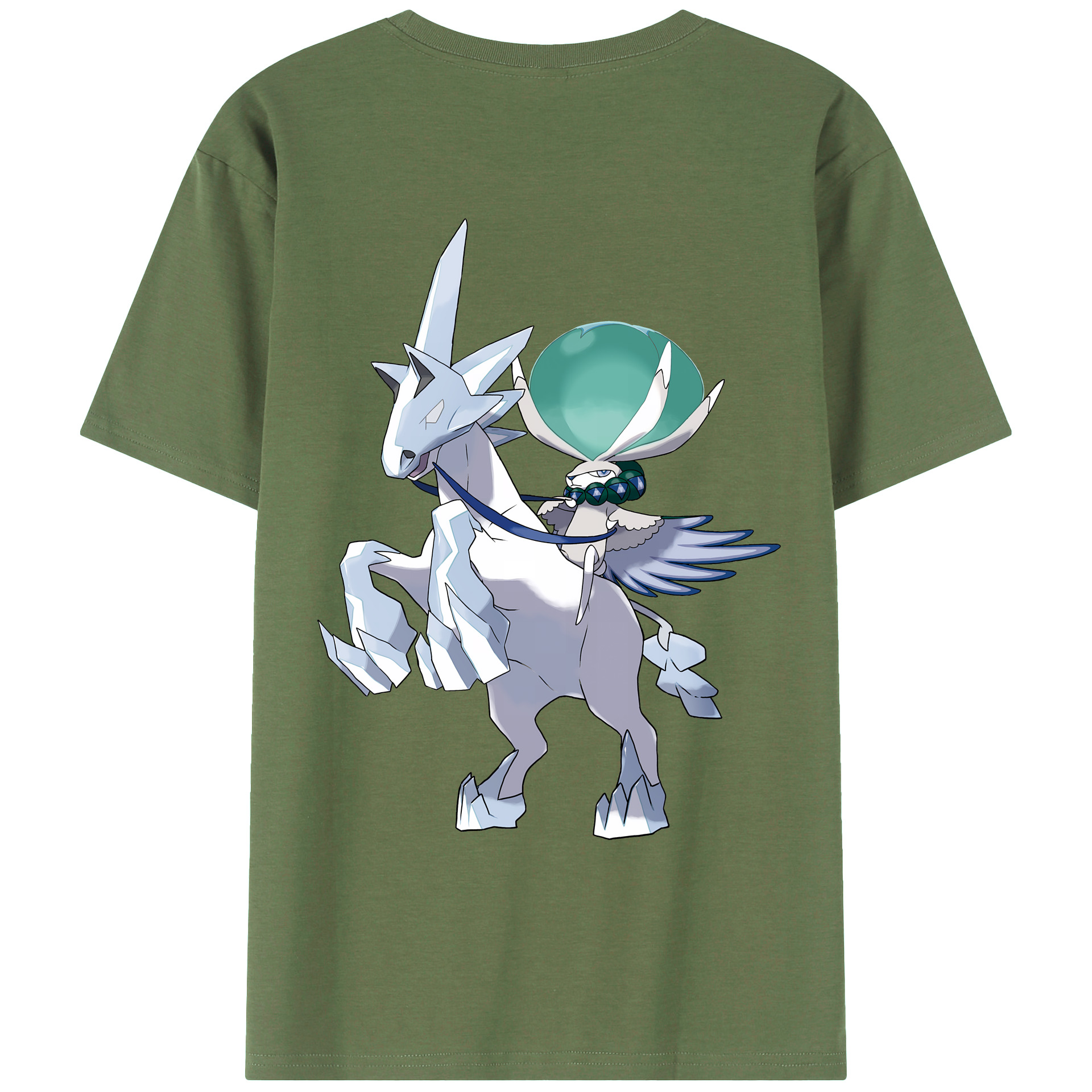 （画像用） ポケットモンスター Pokémon 綿100％ メンズ半袖Tシャツ（バックプリント） 通気性